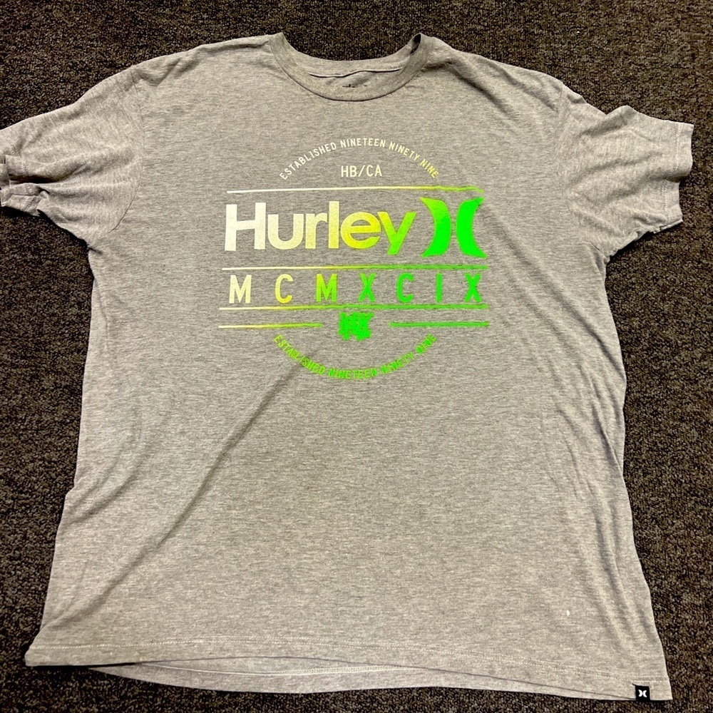 Mens Hurley graphic gray T shirt XL